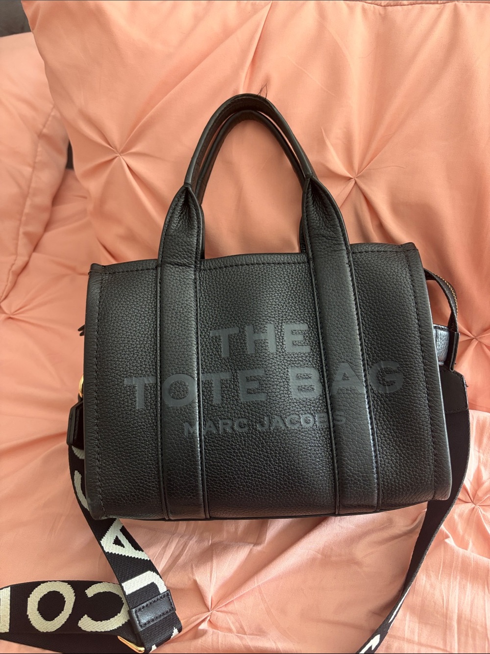 Marc Jacobs Black The Tote Bag - Leather Handheld & Crossbody